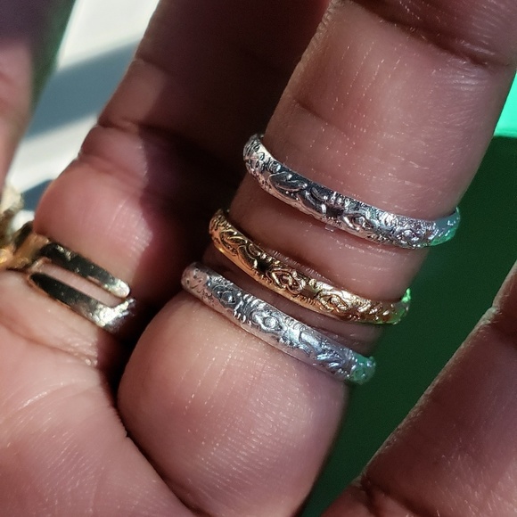 Engraved Midi rings - Picture 4 of 5